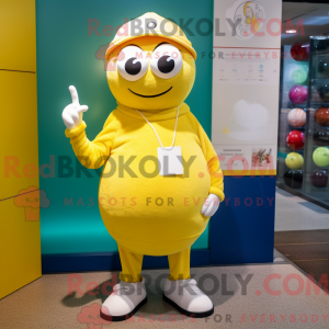 Yellow Golf Ball mascot...