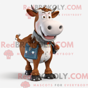 Rust Holstein Cow-maskot...