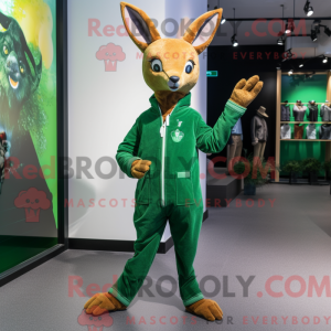 Green Roe Deer mascot...