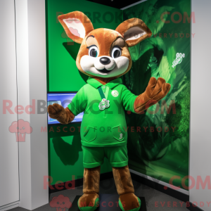 Green Roe Deer mascot...