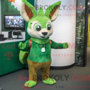 Green Roe Deer mascot...