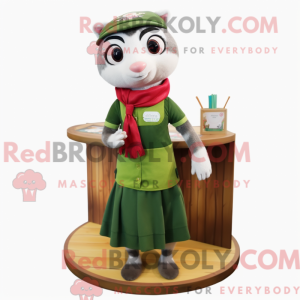 Oliven Ferret maskot...
