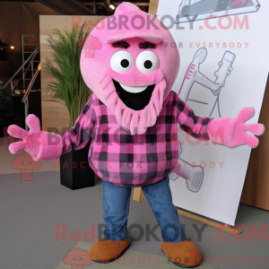 Pink Spider mascot costume...