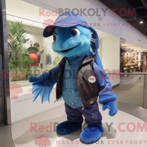 Blue Betta Fish mascot...
