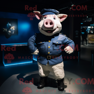 Navy Pig mascot costume...