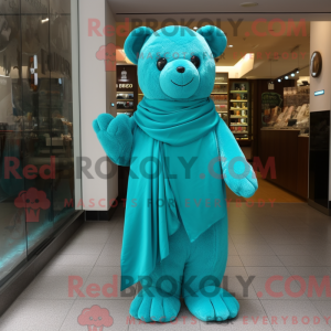 Turquoise teddybeer...