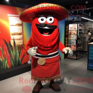 Rød Fajitas maskot kostume...