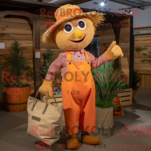 Orange Scarecrow mascot...