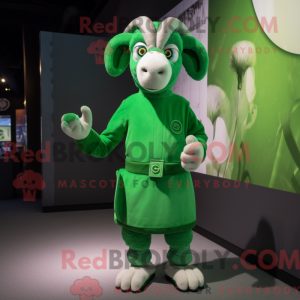 Green Ram mascot costume...