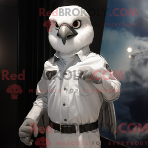Silver Hawk mascot costume...