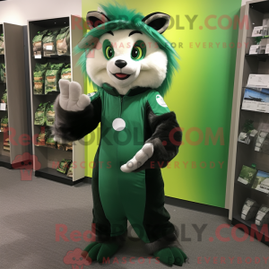 Grøn Skunk maskot kostume...