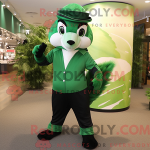 Green Skunk mascot costume...