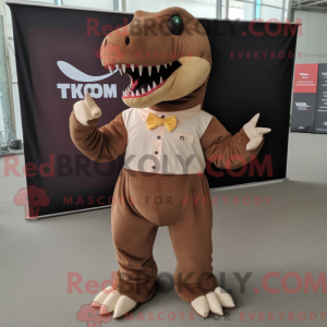 Bruin T Rex mascottekostuum...