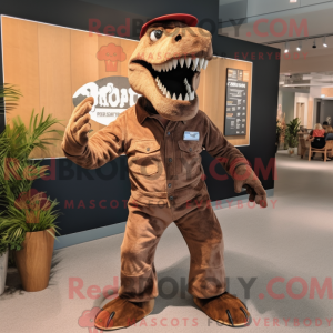 Brown T Rex mascot costume...