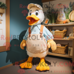 Peach Goose mascot costume...