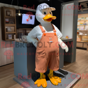 Peach Goose mascot costume...