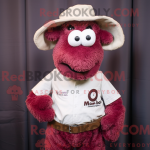 Maroon Merino Sheep maskot...