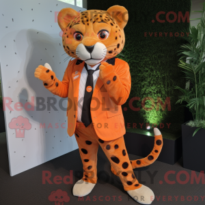 Orange Jaguar mascot...