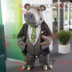 Olive Tapir mascot costume...