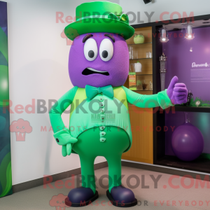 Purple Green Beer mascot...