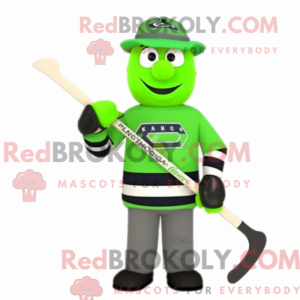 Limegrønn ishockeypinne...