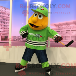Limegrønn ishockeypinne...