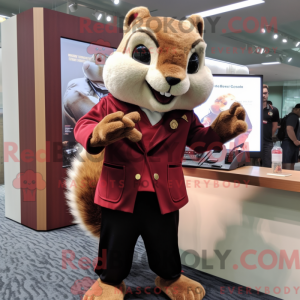 Maroon Chipmunk mascot...