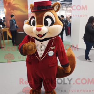 Maroon Chipmunk mascot...