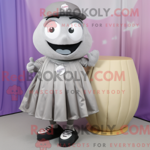 Gray Baseball Ball mascot...