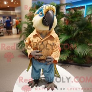 Tan Macaw-maskotdraktfigur...
