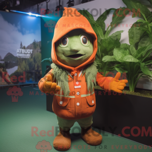 Rust Spinach mascot costume...