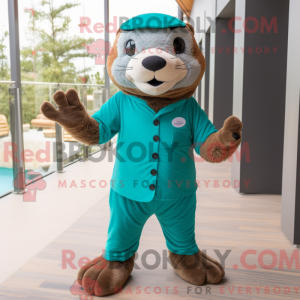 Turquoise Otter mascot...