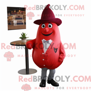 Red Pear mascot costume...