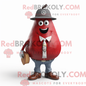 Red Pear maskot kostume...