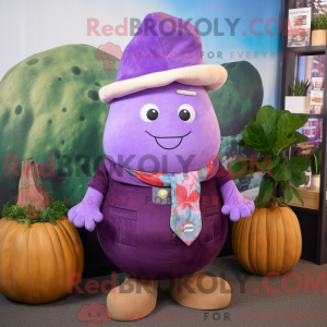 Mascotte de navet violet...
