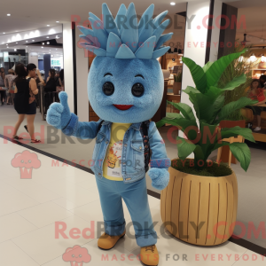 Sky Blue Pineapple mascot...