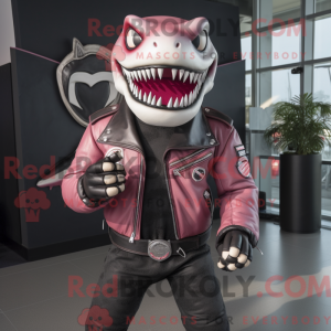 Pink Megalodon mascot...