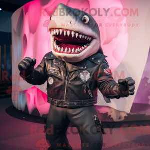 Rosa Megalodon Maskottchen...