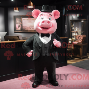 Pink Pig maskot kostume...