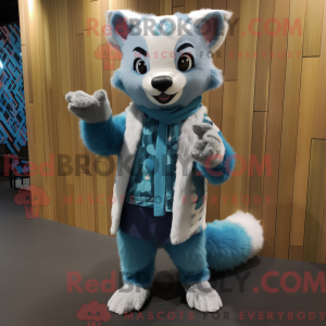 Sky Blue Civet mascot...