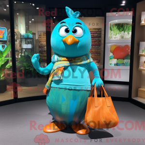Turkis Mango maskot kostume...