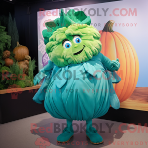 Turquoise Cabbage mascot...