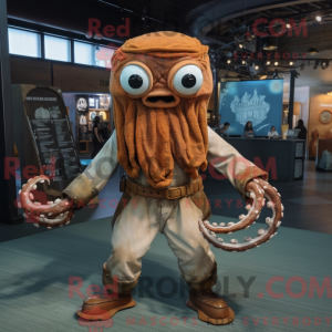 Rust Kraken mascot costume...
