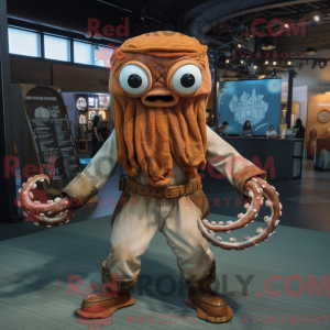 Rust Kraken mascottekostuum...