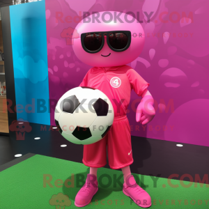 Pink Soccer Ball maskot...