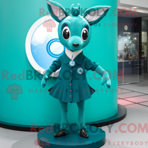 Blågrønt rådyr maskot...