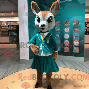Teal Roe Deer mascot...