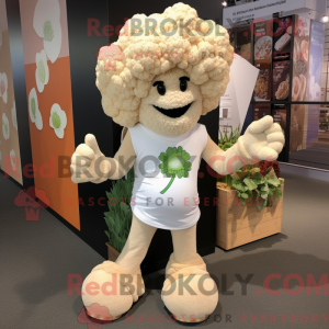 Beige Cauliflower mascot...