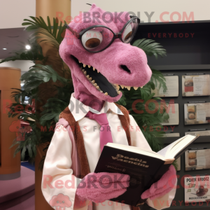 Pink Deinonychus maskot...