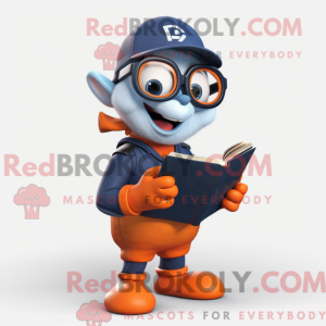 Navy Orange mascot costume...